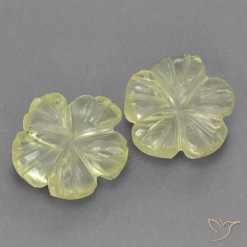 Shop natural 1.69ct Jaune clair Quartz gems, Taille Fleur, from Brésil at GemSelect. In stock, global shipping!