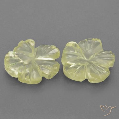 Shop natural 1.69ct Jaune clair Quartz gems, Taille Fleur, from Brésil at GemSelect. In stock, global shipping!