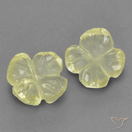 Shop natural 2.05ct Jaune clair Quartz gems, Taille Fleur, from Brésil at GemSelect. In stock, global shipping!