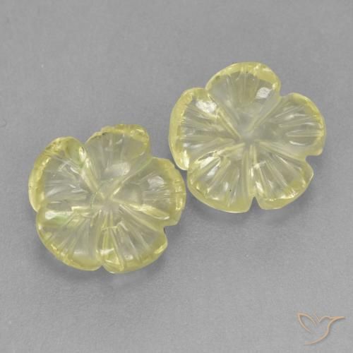 Achetez naturel 3.67ct Jaune clair Quartz gems, Taille Fleur, En provenance Brésil chez GemSelect. En stock, livraison internationale!