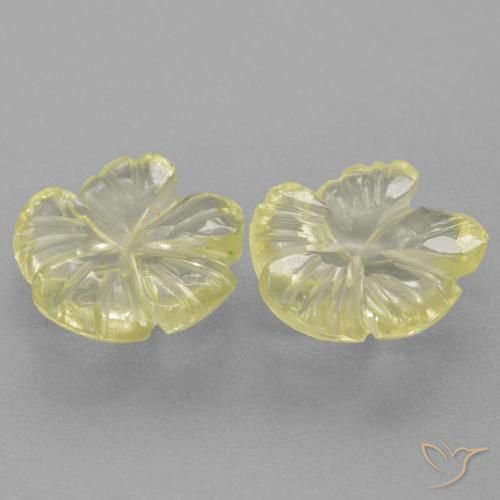 Shop natural 2.90ct Jaune citron Quartz gems, Taille Fleur, from Brésil at GemSelect. In stock, global shipping!