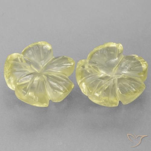 Shop natural 5.33ct Jaune citron Quartz gems, Taille Fleur, from Brésil at GemSelect. In stock, global shipping!