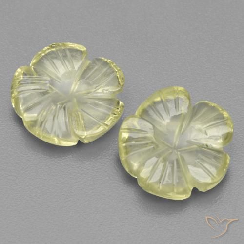 Shop natural 5.63ct Jaune clair Quartz gems, Taille Fleur, from Brésil at GemSelect. In stock, global shipping!