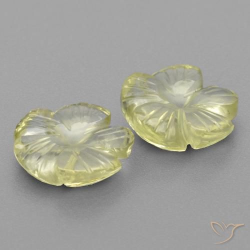 Shop natural 5.63ct Jaune clair Quartz gems, Taille Fleur, from Brésil at GemSelect. In stock, global shipping!