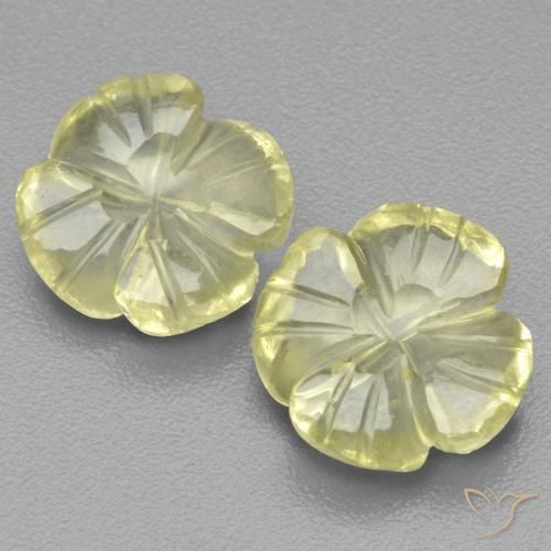 Shop natural 5.03ct Jaune citron Quartz gems, Taille Fleur, from Brésil at GemSelect. In stock, global shipping!