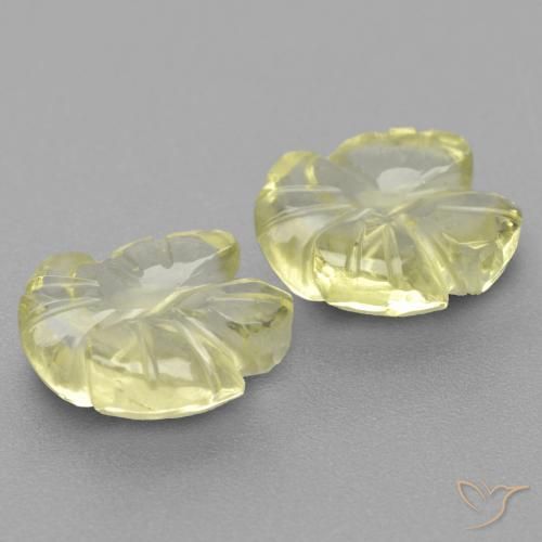 Shop natural 5.03ct Jaune citron Quartz gems, Taille Fleur, from Brésil at GemSelect. In stock, global shipping!