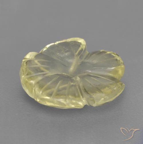 Quartz Jaune moyen-léger naturelle Taille Fleur, 4.49 ct, Transparent