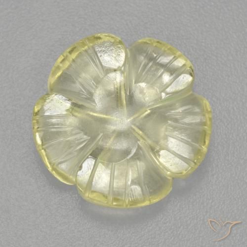Quartz Jaune moyen-léger naturelle Taille Fleur, 4.48 ct, Transparent