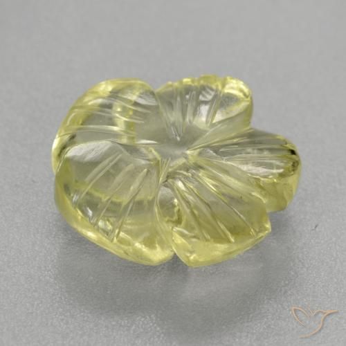 Quartz Jaune moyen-léger naturelle Taille Fleur, 4.84 ct, Transparent