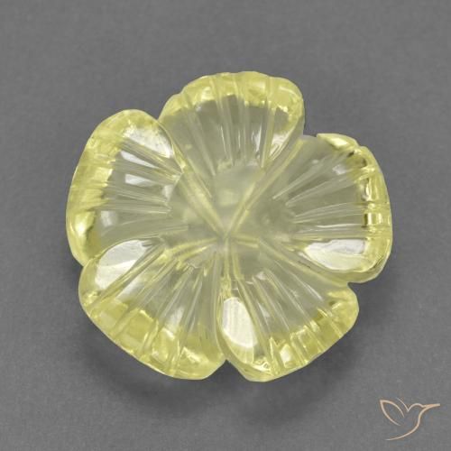 4.58ct Naturel Jaune moyen Quartz, Taille Fleur, Transparent