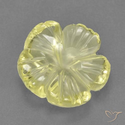 Quartz Jaune moyen naturelle Taille Fleur, 4.02 ct, Transparent