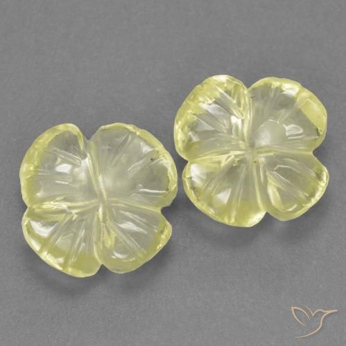 Shop natural 3.53ct Jaune citron Quartz gems, Taille Fleur, from Brésil at GemSelect. In stock, global shipping!