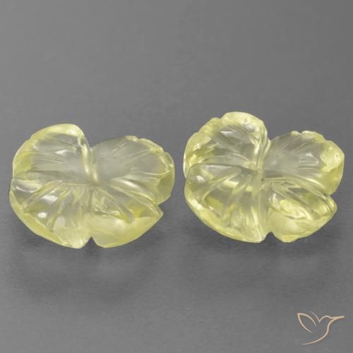 Shop natural 3.53ct Jaune citron Quartz gems, Taille Fleur, from Brésil at GemSelect. In stock, global shipping!