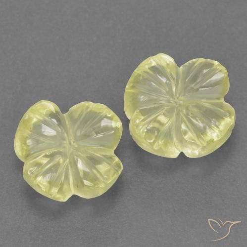 Shop natural 2.50ct Jaune citron Quartz gems, Taille Fleur, from Brésil at GemSelect. In stock, global shipping!