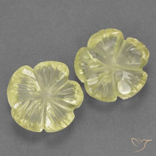 Shop natural 2.87ct Jaune citron Quartz gems, Taille Fleur, from Brésil at GemSelect. In stock, global shipping!