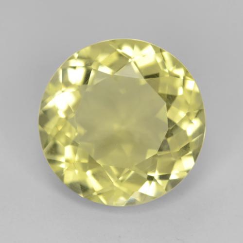 Quartz jaune naturelle coupe roude, 5,11 ct, VVS-VS