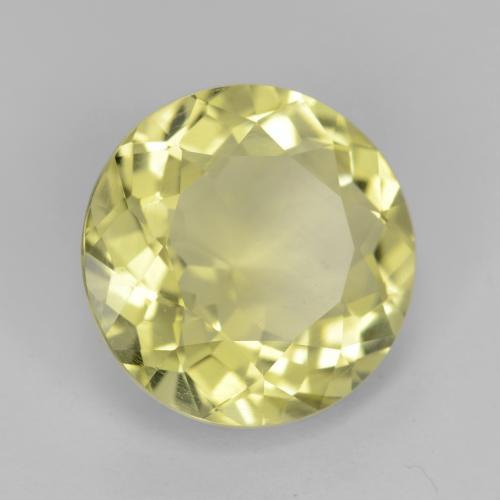Quartz jaune naturelle coupe roude, 5,11 ct, VVS-VS