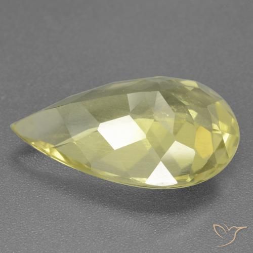 Quartz Jaune clair naturelle En forme de poire, 11.04 ct, VS