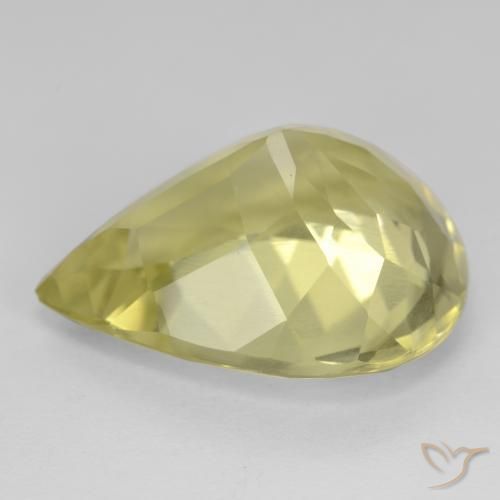 Quartz Jaune clair naturelle En forme de poire, 16.00 ct, VS