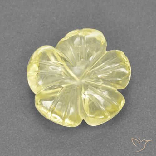 2.63ct Naturel Jaune lagon Quartz, Taille Fleur, Transparent