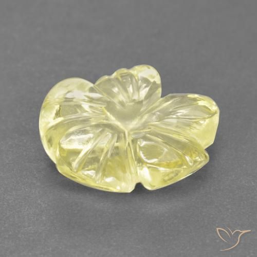 Quartz Jaune lagon naturelle Taille Fleur, 2.63 ct, Transparent