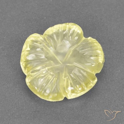 2.95ct Naturel Jaune lagon Quartz, Taille Fleur, Transparent