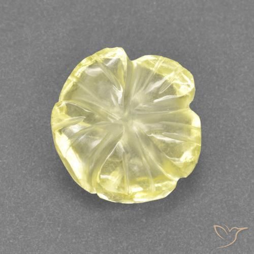 Quartz Jaune moyen naturelle Taille Fleur, 2.81 ct, Transparent