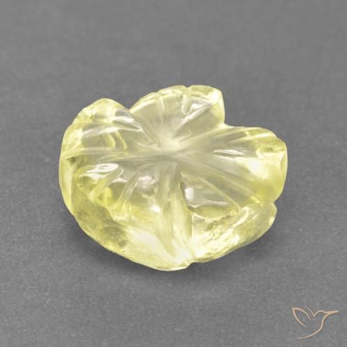 Quartz Jaune moyen naturelle Taille Fleur, 2.81 ct, Transparent