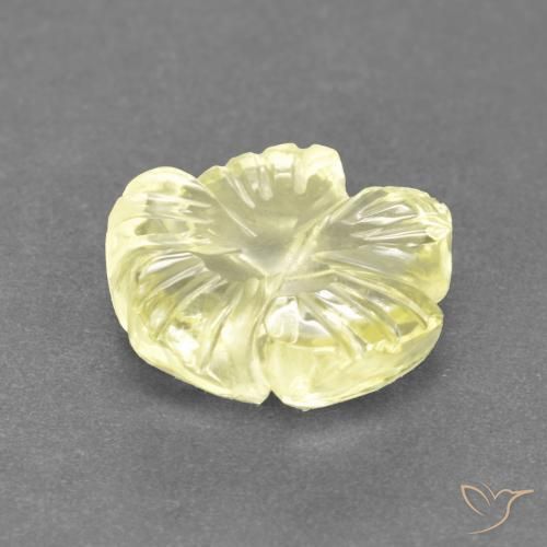 Quartz Jaune pâle naturelle Taille Fleur, 2.33 ct, Transparent