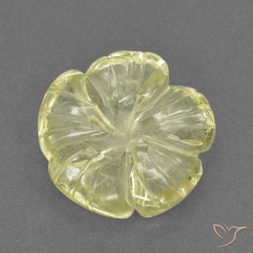 Quartz Jaune moyen-léger naturelle Taille Fleur, 2.52 ct, Transparent