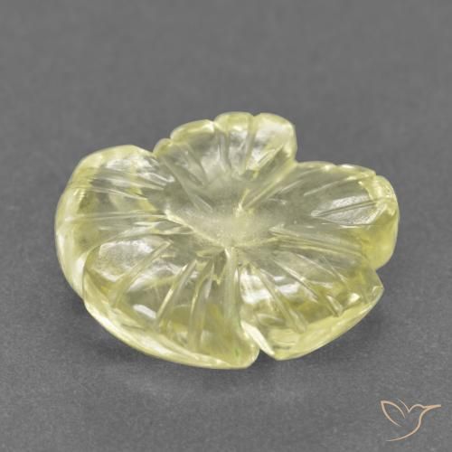 Quartz Jaune moyen-léger naturelle Taille Fleur, 2.52 ct, Transparent