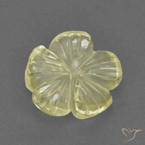 2.73ct Naturel Jaune lagon Quartz, Taille Fleur, Transparent