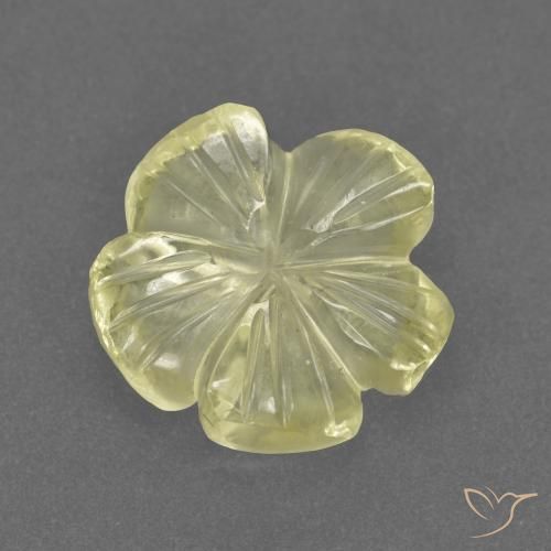 Quartz Jaune lagon naturelle Taille Fleur, 2.73 ct, Transparent