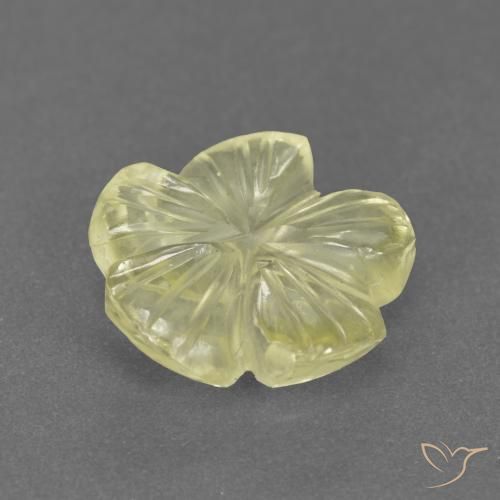 Quartz Jaune lagon naturelle Taille Fleur, 2.73 ct, Transparent