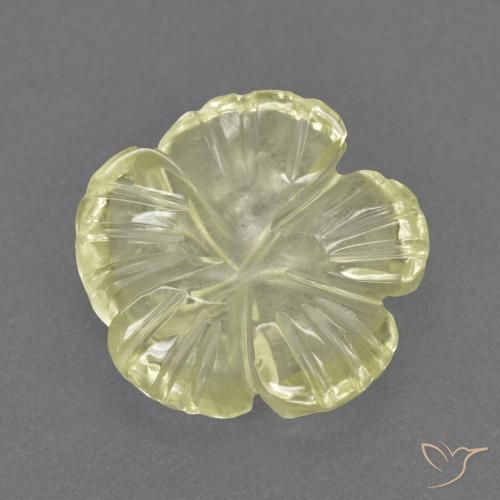 2.26ct Naturel Jaune moyen-léger Quartz, Taille Fleur, Transparent