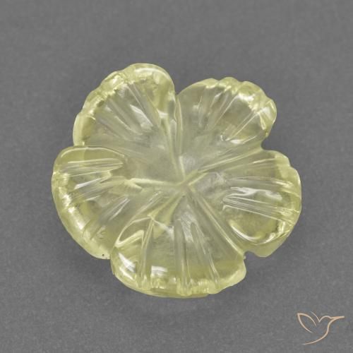 Quartz Jaune moyen-léger naturelle Taille Fleur, 2.26 ct, Transparent