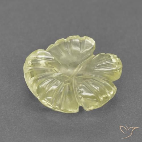 Quartz Jaune moyen-léger naturelle Taille Fleur, 2.26 ct, Transparent