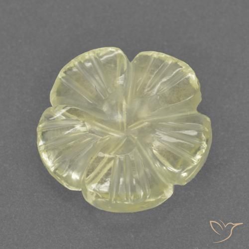 Quartz Jaune citron naturelle Taille Fleur, 2.46 ct, Transparent