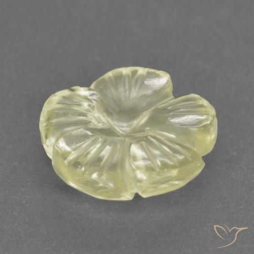 Quartz Jaune citron naturelle Taille Fleur, 2.46 ct, Transparent
