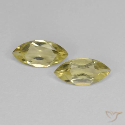 1.26ctw Naturel Jaune moyen-léger Quartz, Marquise, VS