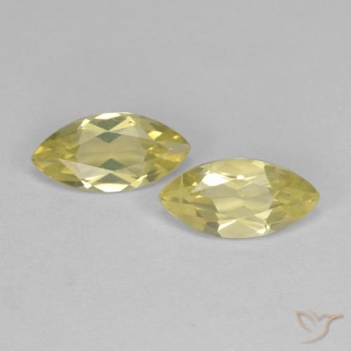 1.42ctw Naturel Jaune moyen-léger Quartz, Marquise, VS