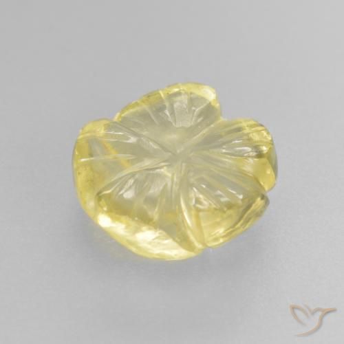 Quartz Jaune clair naturelle Taille Fleur, 2.69 ct, Transparent