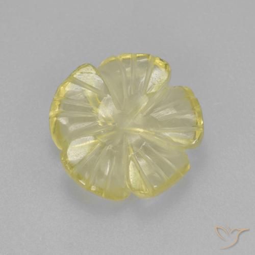 2.70ct Naturel Jaune lagon Quartz, Taille Fleur, Transparent