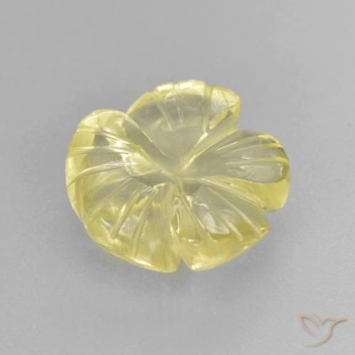 Quartz Jaune lagon naturelle Taille Fleur, 2.70 ct, Transparent