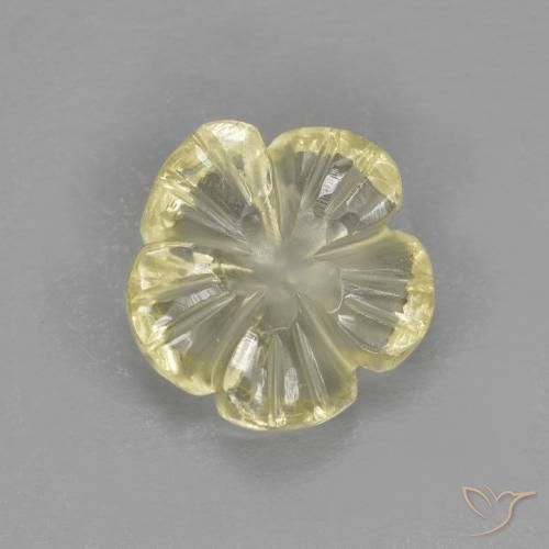 Quartz Jaune lagune léger naturelle Taille Fleur, 1.98 ct, Transparent