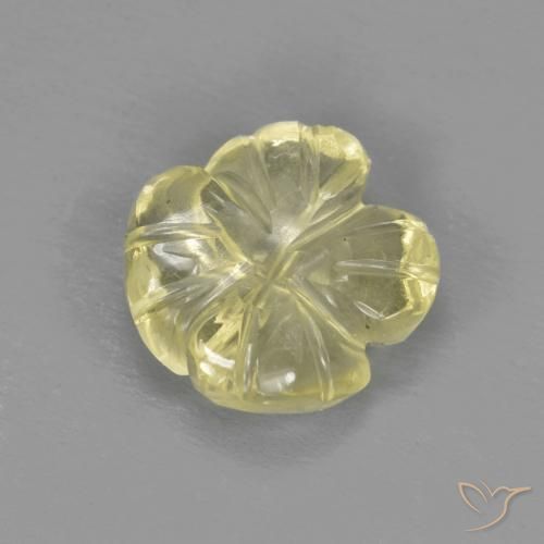 2.04ct Naturel Jaune lagune léger Quartz, Taille Fleur, Transparent