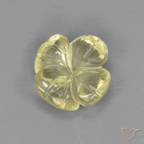 Quartz Jaune lagune léger naturelle Taille Fleur, 2.04 ct, Transparent