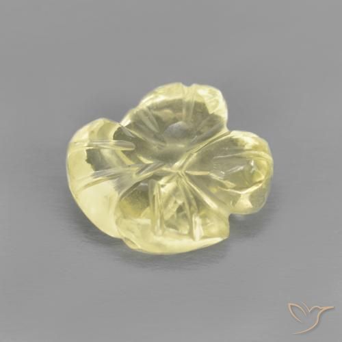 Quartz Jaune lagune léger naturelle Taille Fleur, 2.04 ct, Transparent
