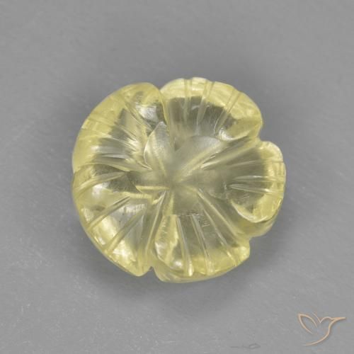 Quartz Jaune moyen-léger naturelle Taille Fleur, 2.79 ct, Transparent