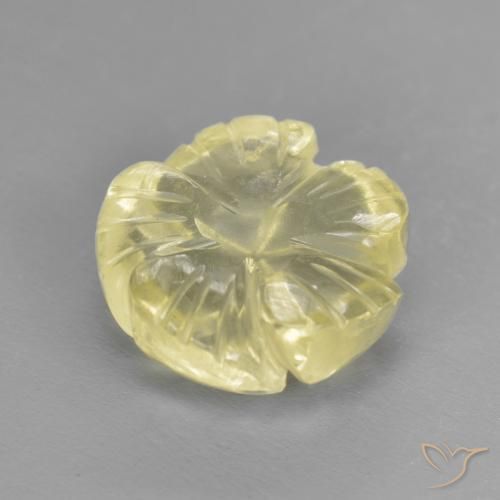 Quartz Jaune moyen-léger naturelle Taille Fleur, 2.79 ct, Transparent